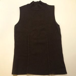 Focus 2000 Chocolate Brown Knit Sleeveless top M